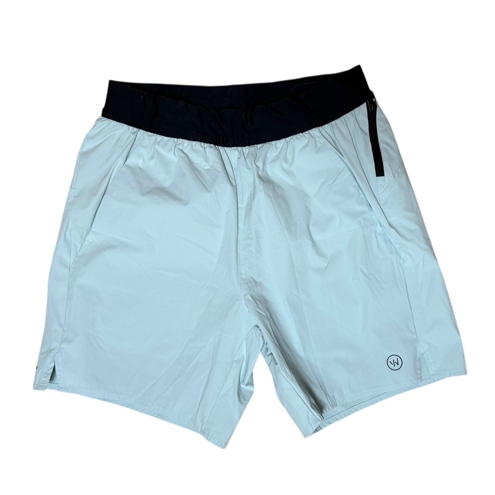 NWOT Whoop All Day lined shorts size medium aqua